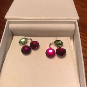Swarovski Crystal stud cherry earrings